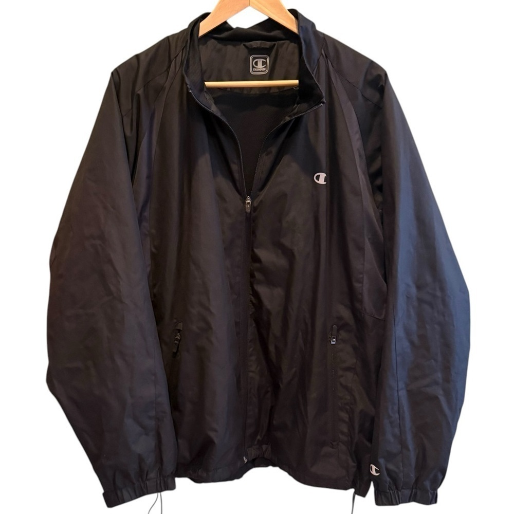 Champion Jacket Men’s X-Large XL Black Gray Full Zip Track